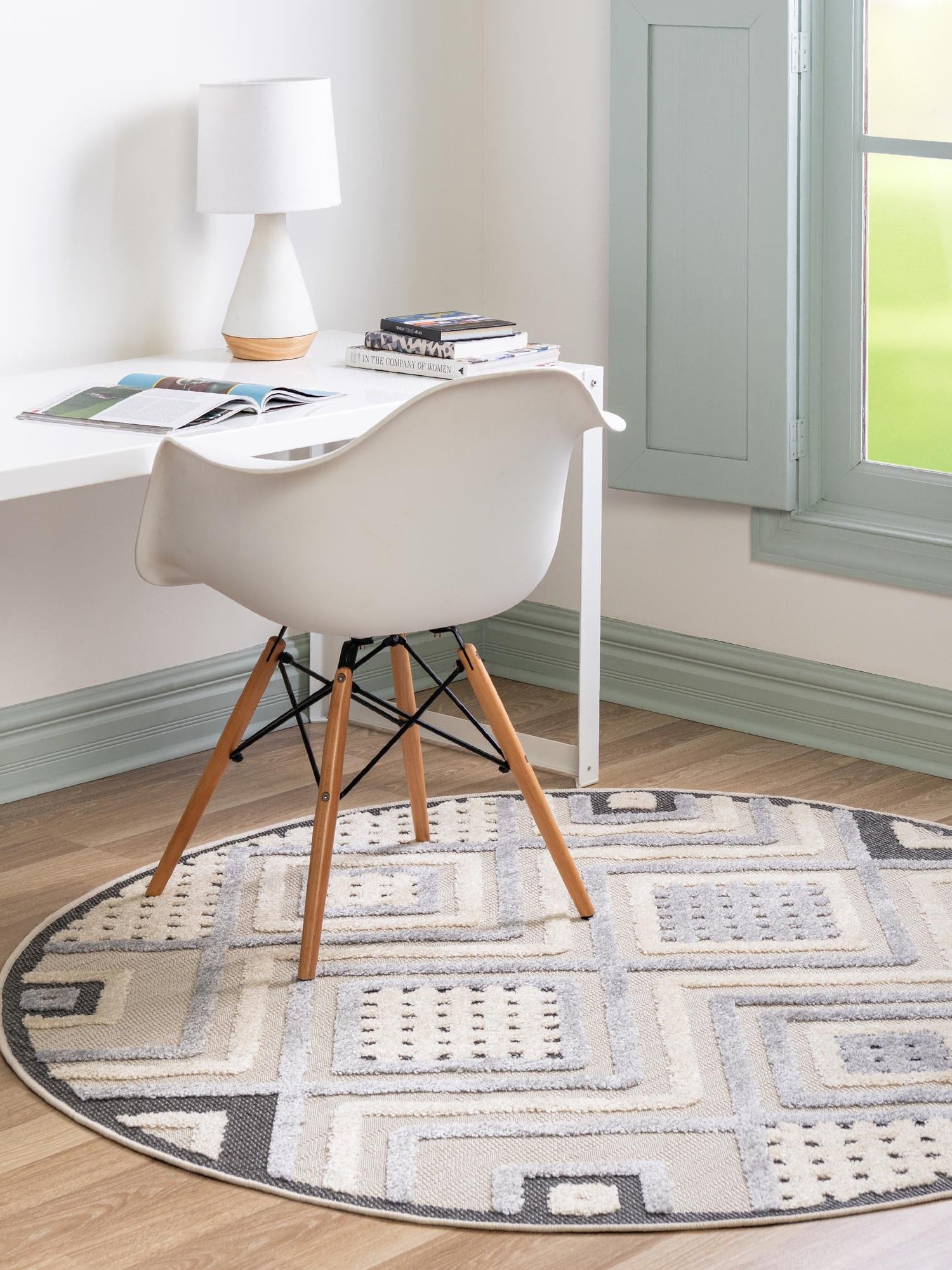 Sandy Beige 3' 3 x 3' 3 Arlo Round Area Rug 100% Polypropylene With Cotton Backing Easy Clean Indoor Living Room Bedroom Dining Office Carpet for Sale at Rug Engine