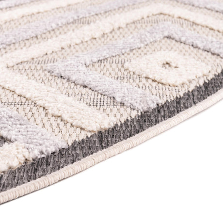 Sandy Beige 3' 3 x 3' 3 Arlo Round Area Rug 100% Polypropylene With Cotton Backing Easy Clean Indoor Living Room Bedroom Dining Office Carpet for Sale at Rug Engine
