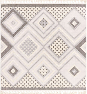 Sandy Beige 7' 10 x 7' 10 Arlo Square Area Rug 100% Polypropylene With Cotton Backing Easy Clean Indoor Living Room Bedroom Dining Office Carpet for Sale at Rug Engine