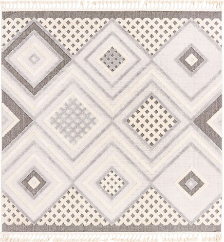 Sandy Beige 7' 10 x 7' 10 Arlo Square Area Rug 100% Polypropylene With Cotton Backing Easy Clean Indoor Living Room Bedroom Dining Office Carpet for Sale at Rug Engine