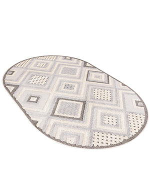 Sandy Beige 4' x 6' Arlo Oval Area Rug 100% Polypropylene With Cotton Backing Easy Clean Indoor Living Room Bedroom Dining Office Carpet for Sale at Rug Engine