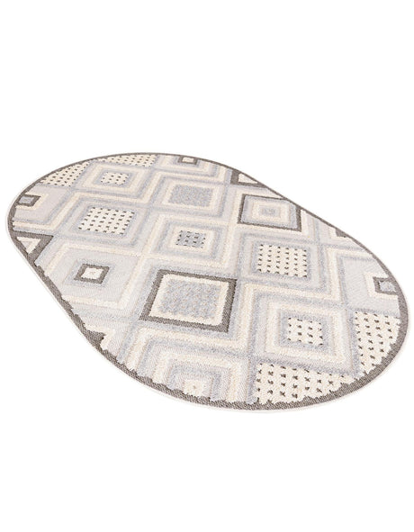Sandy Beige 4' x 6' Arlo Oval Area Rug 100% Polypropylene With Cotton Backing Easy Clean Indoor Living Room Bedroom Dining Office Carpet for Sale at Rug Engine