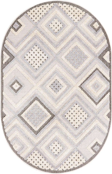 Sandy Beige 4' x 6' Arlo Oval Area Rug 100% Polypropylene With Cotton Backing Easy Clean Indoor Living Room Bedroom Dining Office Carpet for Sale at Rug Engine