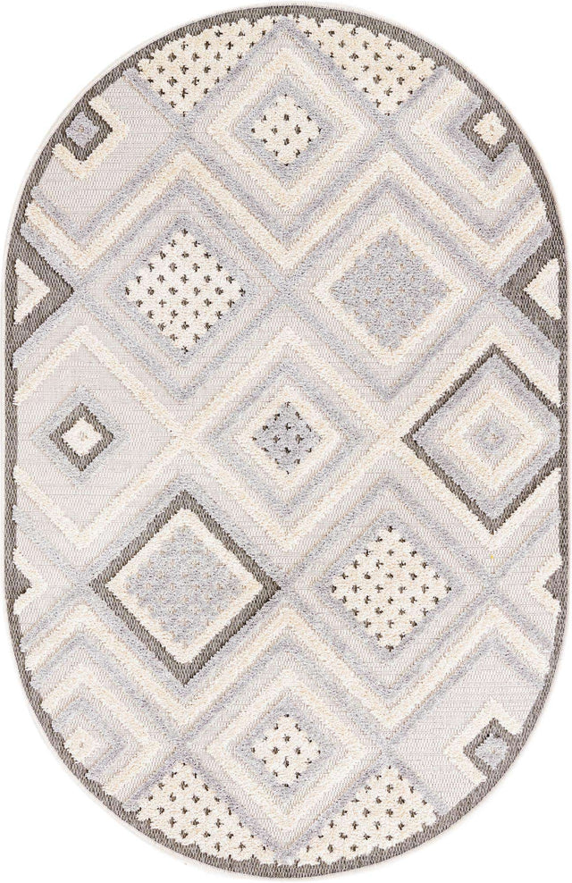 Sandy Beige 4' x 6' Arlo Oval Area Rug 100% Polypropylene With Cotton Backing Easy Clean Indoor Living Room Bedroom Dining Office Carpet for Sale at Rug Engine