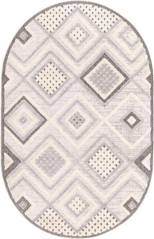 Sandy Beige 5' 3 x 8' Arlo Oval Area Rug 100% Polypropylene With Cotton Backing Easy Clean Indoor Living Room Bedroom Dining Office Carpet for Sale at Rug Engine
