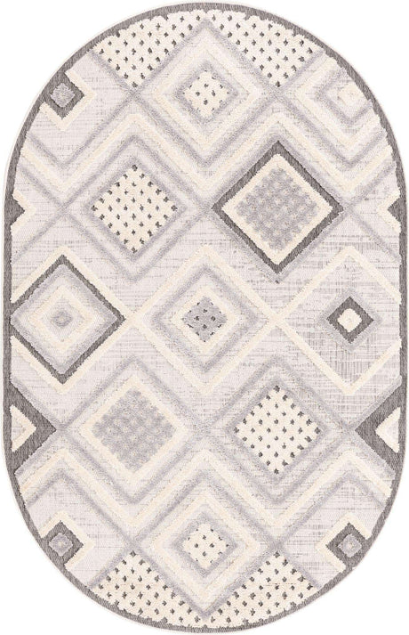 Sandy Beige 5' 3 x 8' Arlo Oval Area Rug 100% Polypropylene With Cotton Backing Easy Clean Indoor Living Room Bedroom Dining Office Carpet for Sale at Rug Engine