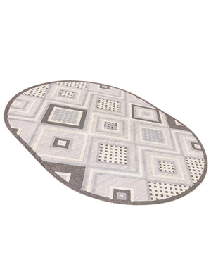 Sandy Beige 7' 10 x 10' Arlo Oval Area Rug 100% Polypropylene With Cotton Backing Easy Clean Indoor Living Room Bedroom Dining Office Carpet for Sale at Rug Engine