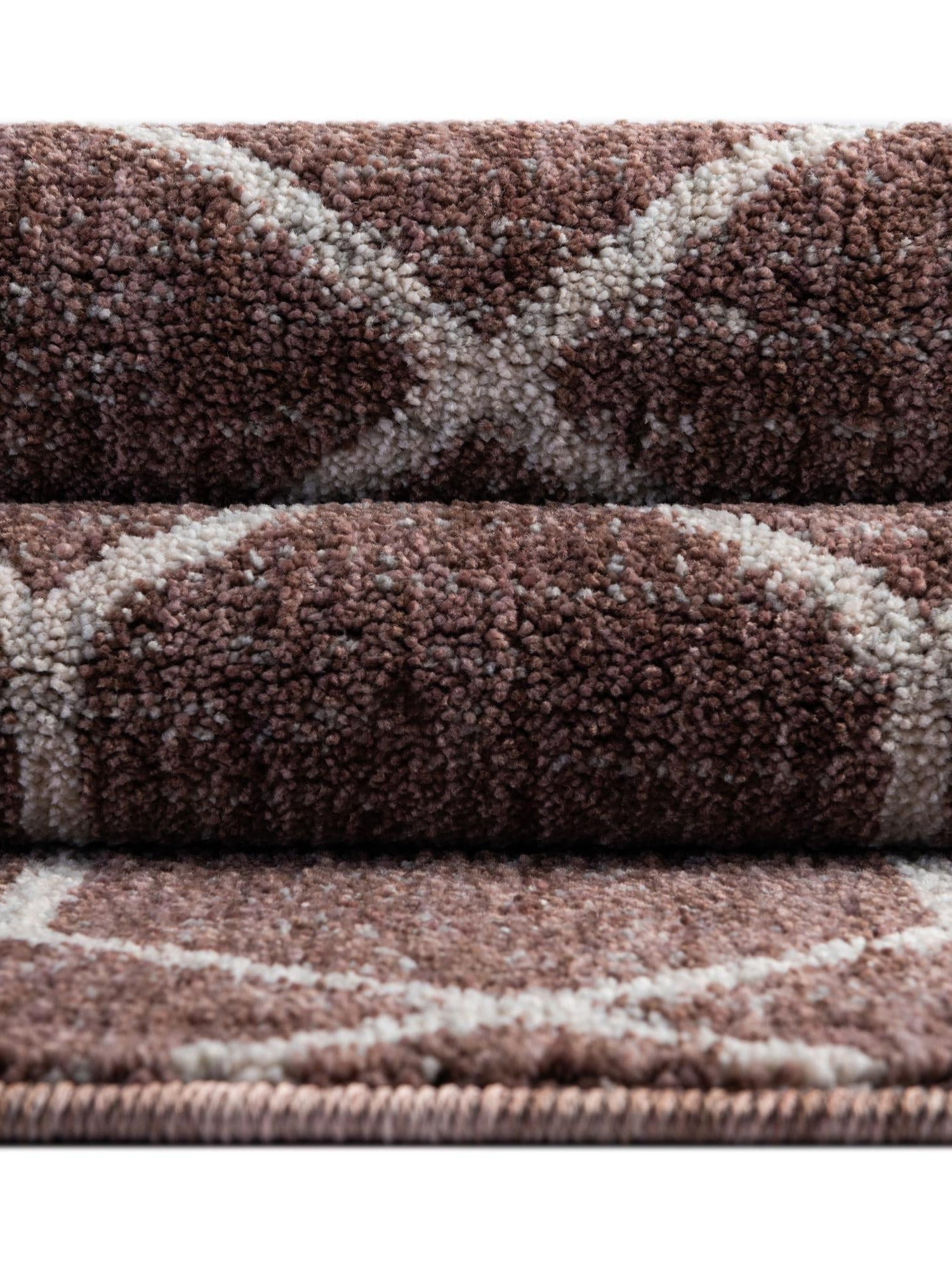 Dusty Rose 2' 7 x 12' Eco Trellis Runner Area Rug 100% Recycled Space Dyed Polyester With Cotton Backing Geometric Pattern Eco-Friendly Carpet for Sale at Rug Engine