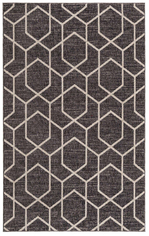 Charcoal Gray 5' 3 x 8' Eco Trellis Rectangle Area Rug 100% Recycled Space Dyed Polyester With Cotton Backing Geometric Pattern Eco-Friendly Carpet for Sale at Rug Engine