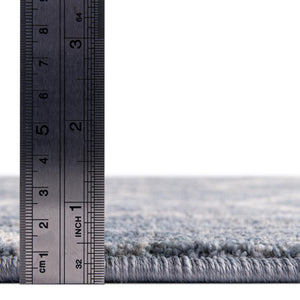 Harbor Blue 7' x 7' Eco Trellis Round Area Rug 100% Recycled Space Dyed Polyester With Cotton Backing Geometric Pattern Eco-Friendly Carpet for Sale at Rug Engine