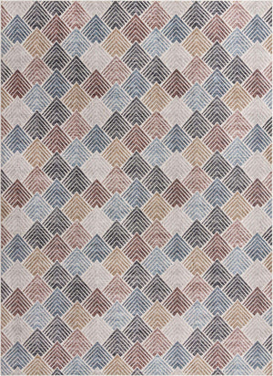 Multicolor 10' x 13' Eco Trellis Rectangle Area Rug 100% Recycled Space Dyed Polyester With Cotton Backing Geometric Pattern Eco-Friendly Carpet for Sale at Rug Engine