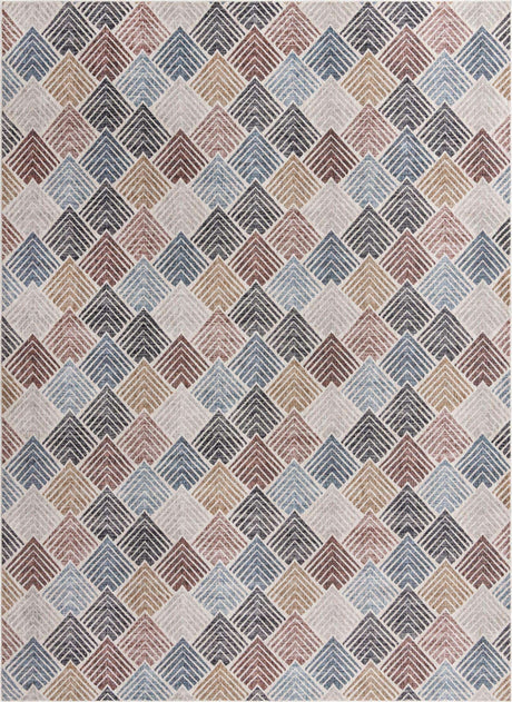 Multicolor 10' x 13' Eco Trellis Rectangle Area Rug 100% Recycled Space Dyed Polyester With Cotton Backing Geometric Pattern Eco-Friendly Carpet for Sale at Rug Engine