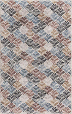 Multicolor 4' x 6' Eco Trellis Rectangle Area Rug 100% Recycled Space Dyed Polyester With Cotton Backing Geometric Pattern Eco-Friendly Carpet for Sale at Rug Engine