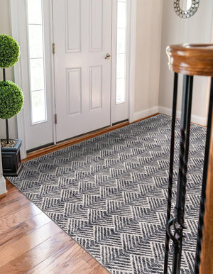 Charcoal Ivory 10' x 13' Eco Trellis Rectangle Area Rug 100% Recycled Space Dyed Polyester With Cotton Backing Geometric Pattern Eco-Friendly Carpet for Sale at Rug Engine