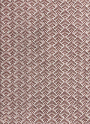 Dusty Rose 10' x 13' Eco Trellis Rectangle Area Rug 100% Recycled Space Dyed Polyester With Cotton Backing Geometric Pattern Eco-Friendly Carpet for Sale at Rug Engine