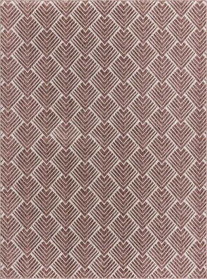 Dusty Rose 7' 10 x 10' Eco Trellis Rectangle Area Rug 100% Recycled Space Dyed Polyester With Cotton Backing Geometric Pattern Eco-Friendly Carpet for Sale at Rug Engine