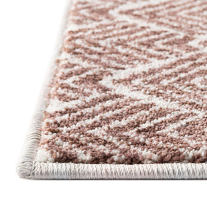 Dusty Rose 2' x 3' Eco Trellis Rectangle Area Rug 100% Recycled Space Dyed Polyester With Cotton Backing Geometric Pattern Eco-Friendly Carpet for Sale at Rug Engine