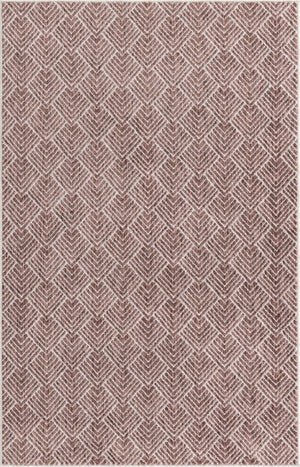 Dusty Rose 4' x 6' Eco Trellis Rectangle Area Rug 100% Recycled Space Dyed Polyester With Cotton Backing Geometric Pattern Eco-Friendly Carpet for Sale at Rug Engine