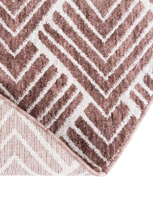 Dusty Rose 7' x 7' Eco Trellis Round Area Rug 100% Recycled Space Dyed Polyester With Cotton Backing Geometric Pattern Eco-Friendly Carpet for Sale at Rug Engine