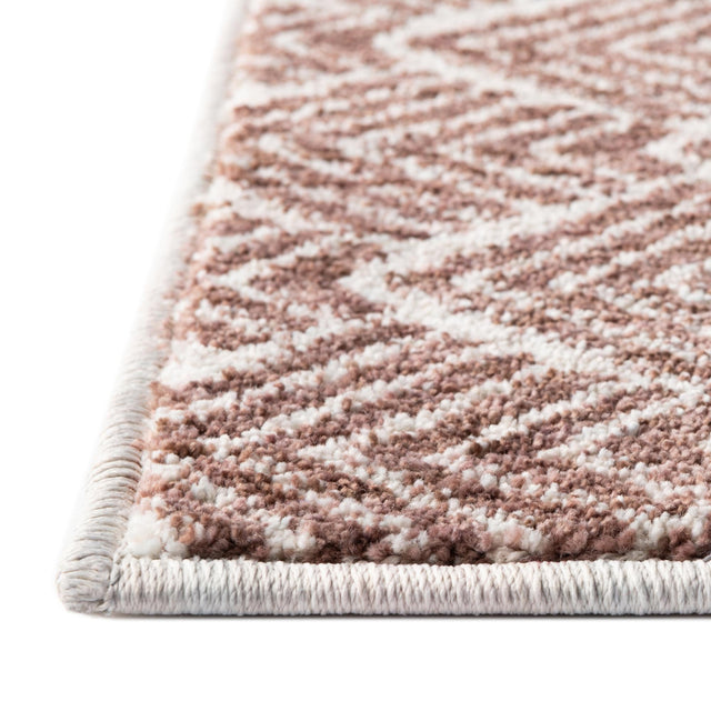 Dusty Rose 2' x 8' Eco Trellis Runner Area Rug 100% Recycled Space Dyed Polyester With Cotton Backing Geometric Pattern Eco-Friendly Carpet for Sale at Rug Engine