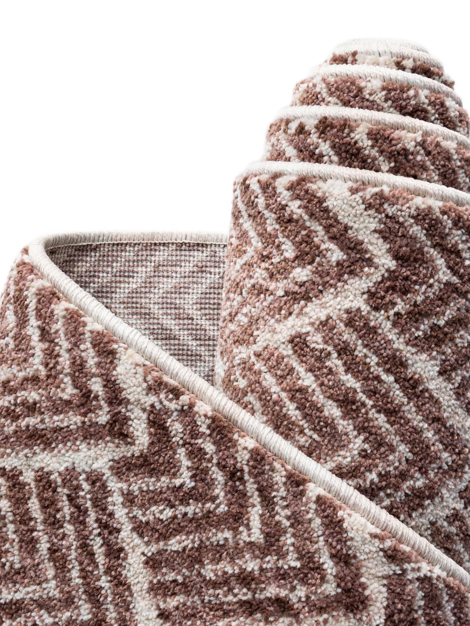 Dusty Rose 2' x 6' Eco Trellis Runner Area Rug 100% Recycled Space Dyed Polyester With Cotton Backing Geometric Pattern Eco-Friendly Carpet for Sale at Rug Engine