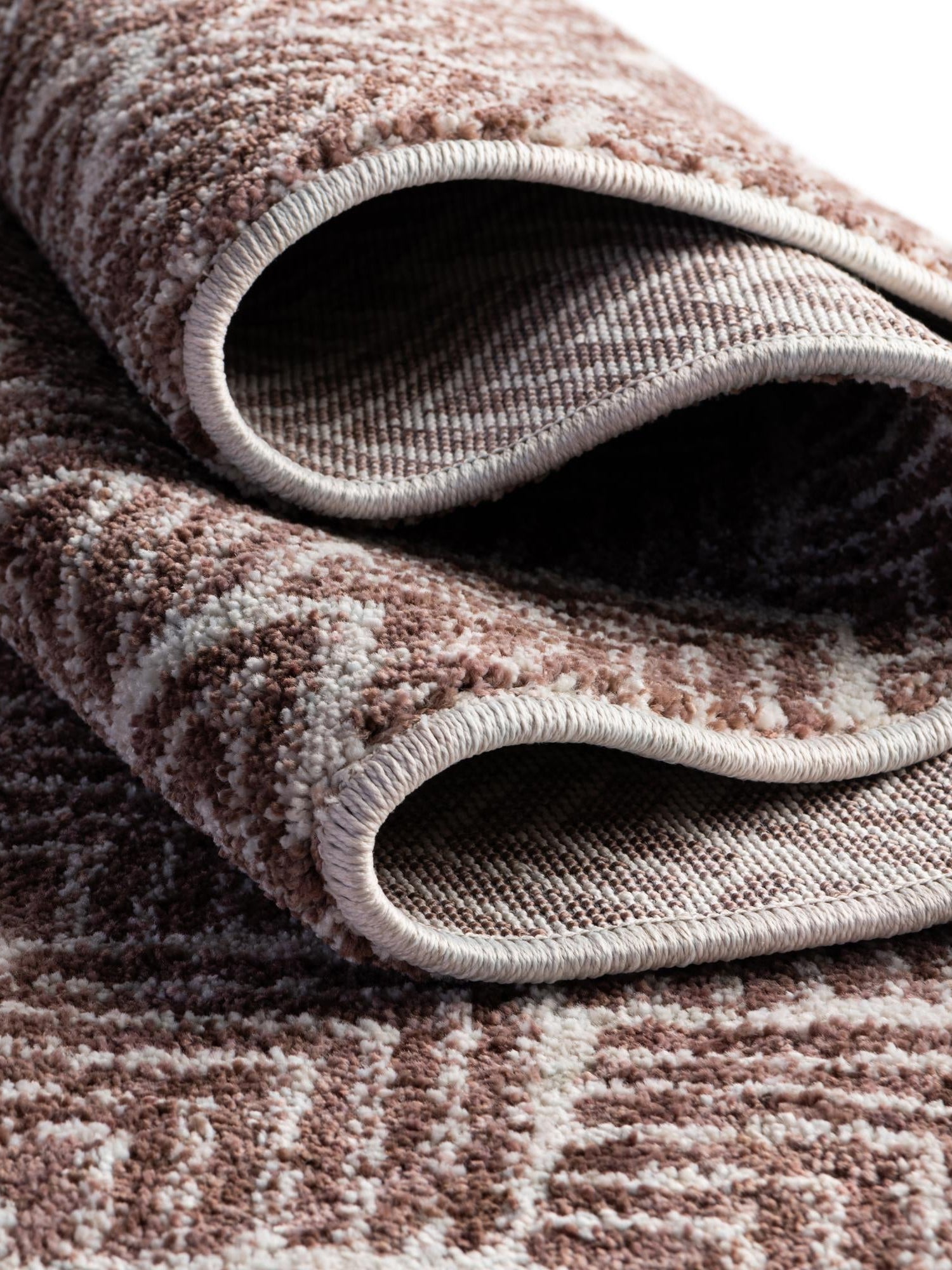 Dusty Rose 2' x 6' Eco Trellis Runner Area Rug 100% Recycled Space Dyed Polyester With Cotton Backing Geometric Pattern Eco-Friendly Carpet for Sale at Rug Engine