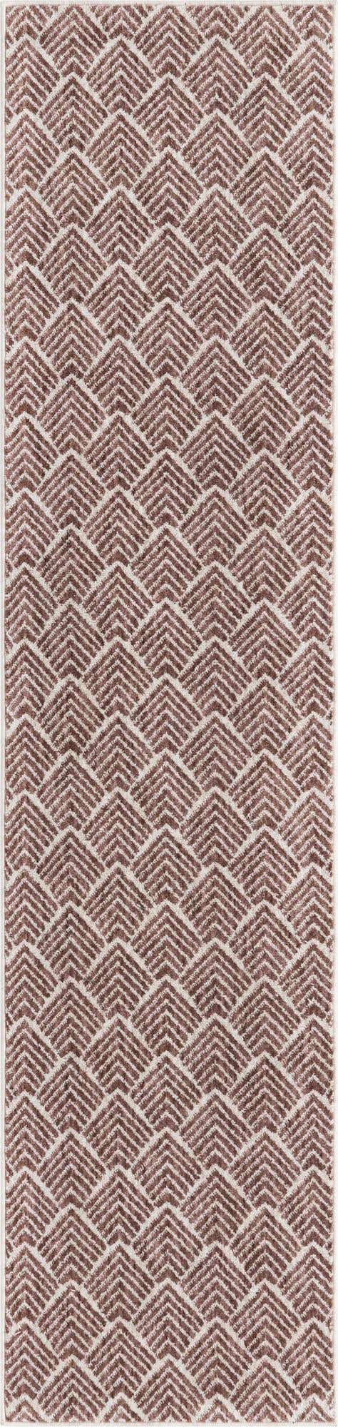 Dusty Rose 2' x 8' Eco Trellis Runner Area Rug 100% Recycled Space Dyed Polyester With Cotton Backing Geometric Pattern Eco-Friendly Carpet for Sale at Rug Engine