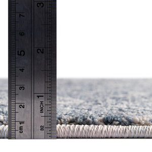 Harbor Blue 2' x 6' Eco Trellis Runner Area Rug 100% Recycled Space Dyed Polyester With Cotton Backing Geometric Pattern Eco-Friendly Carpet for Sale at Rug Engine