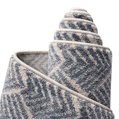 Harbor Blue 2' 7 x 12' Eco Trellis Runner Area Rug 100% Recycled Space Dyed Polyester With Cotton Backing Geometric Pattern Eco-Friendly Carpet for Sale at Rug Engine