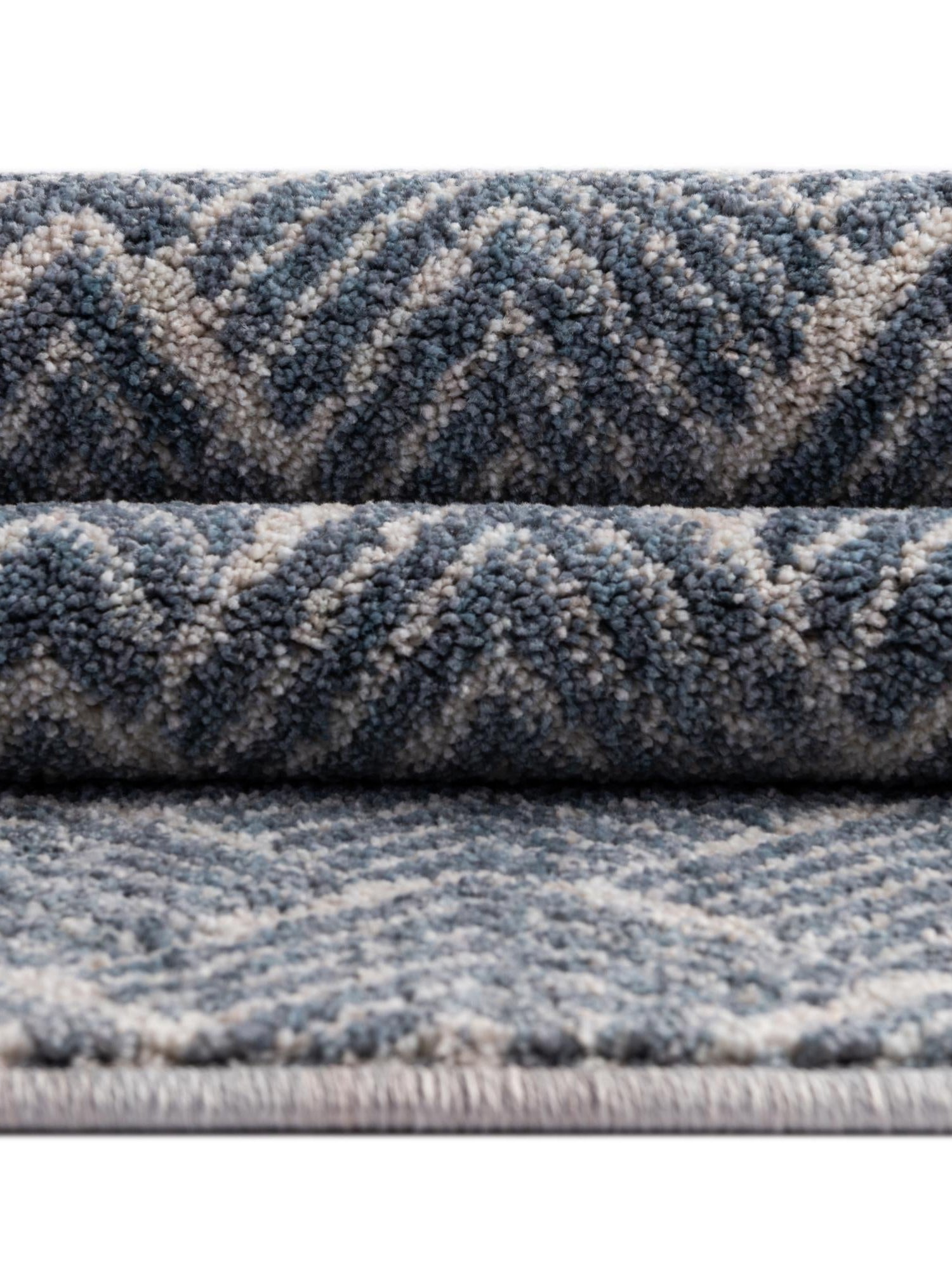 Harbor Blue 2' x 6' Eco Trellis Runner Area Rug 100% Recycled Space Dyed Polyester With Cotton Backing Geometric Pattern Eco-Friendly Carpet for Sale at Rug Engine