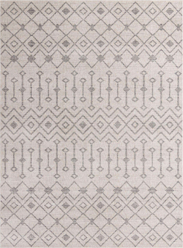 Ivory 10' x 13' Eco Trellis Rectangle Area Rug 100% Recycled Space Dyed Polyester With Cotton Backing Geometric Pattern Eco-Friendly Carpet for Sale at Rug Engine