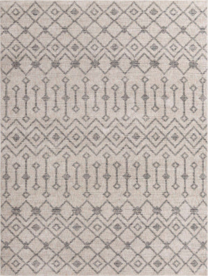 Ivory 7' 10 x 10' Eco Trellis Rectangle Area Rug 100% Recycled Space Dyed Polyester With Cotton Backing Geometric Pattern Eco-Friendly Carpet for Sale at Rug Engine