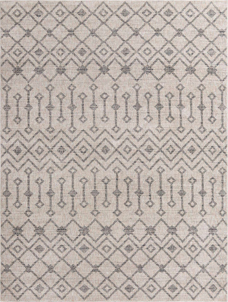 Ivory 7' 10 x 10' Eco Trellis Rectangle Area Rug 100% Recycled Space Dyed Polyester With Cotton Backing Geometric Pattern Eco-Friendly Carpet for Sale at Rug Engine