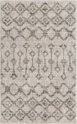 Ivory 2' x 3' Eco Trellis Rectangle Area Rug 100% Recycled Space Dyed Polyester With Cotton Backing Geometric Pattern Eco-Friendly Carpet for Sale at Rug Engine