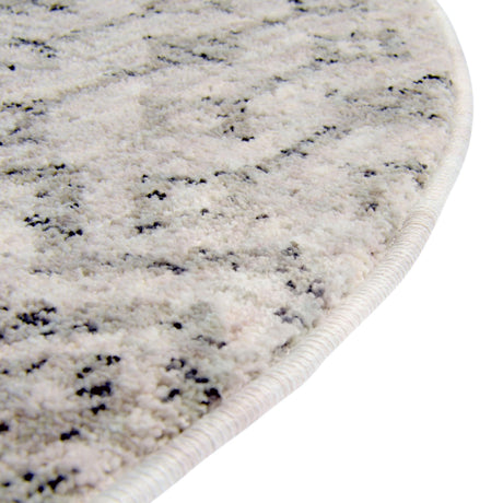 Ivory 3' 3 x 3' 3 Eco Trellis Round Area Rug 100% Recycled Space Dyed Polyester With Cotton Backing Geometric Pattern Eco-Friendly Carpet for Sale at Rug Engine