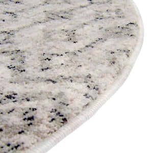 Ivory 7' x 7' Eco Trellis Round Area Rug 100% Recycled Space Dyed Polyester With Cotton Backing Geometric Pattern Eco-Friendly Carpet for Sale at Rug Engine