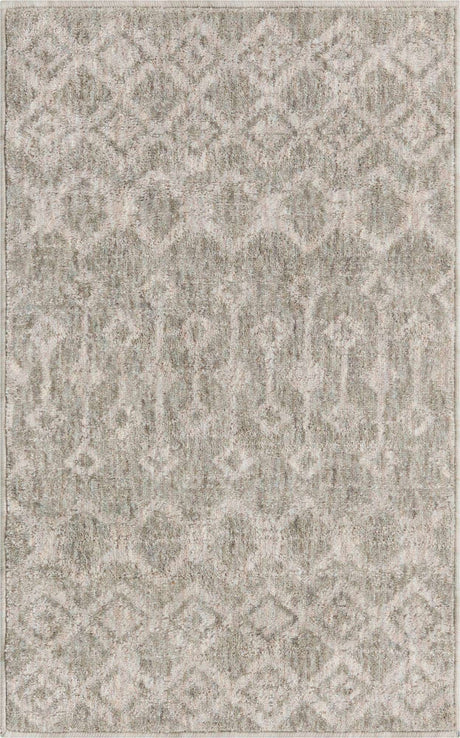 Gray 2' x 3' Eco Trellis Rectangle Area Rug 100% Recycled Space Dyed Polyester With Cotton Backing Geometric Pattern Eco-Friendly Carpet for Sale at Rug Engine