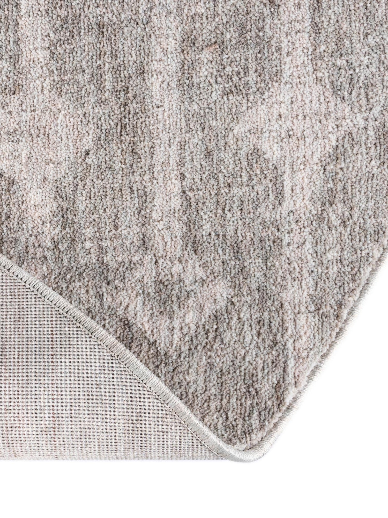 Gray 3' 3 x 3' 3 Eco Trellis Round Area Rug 100% Recycled Space Dyed Polyester With Cotton Backing Geometric Pattern Eco-Friendly Carpet for Sale at Rug Engine