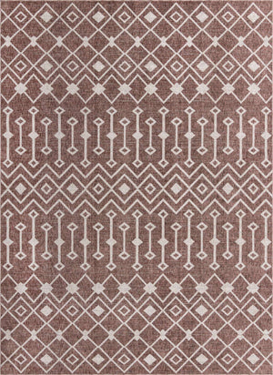 Dusty Rose 10' x 13' Eco Trellis Rectangle Area Rug 100% Recycled Space Dyed Polyester With Cotton Backing Geometric Pattern Eco-Friendly Carpet for Sale at Rug Engine