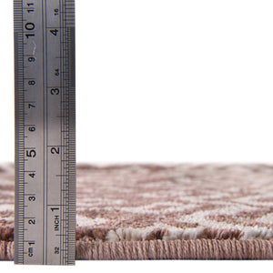 Dusty Rose 5' 3 x 8' Eco Trellis Rectangle Area Rug 100% Recycled Space Dyed Polyester With Cotton Backing Geometric Pattern Eco-Friendly Carpet for Sale at Rug Engine