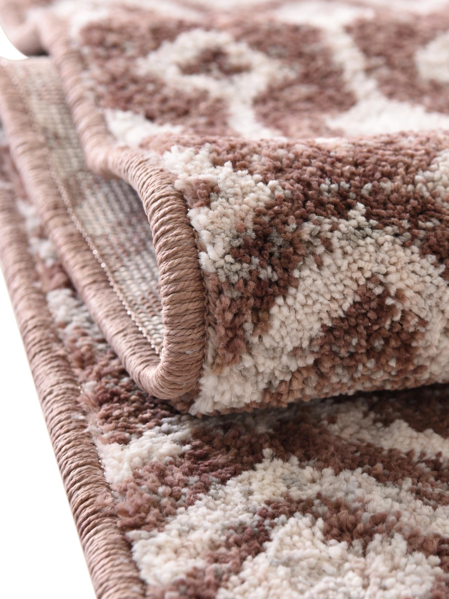 Dusty Rose 10' x 13' Eco Trellis Rectangle Area Rug 100% Recycled Space Dyed Polyester With Cotton Backing Geometric Pattern Eco-Friendly Carpet for Sale at Rug Engine