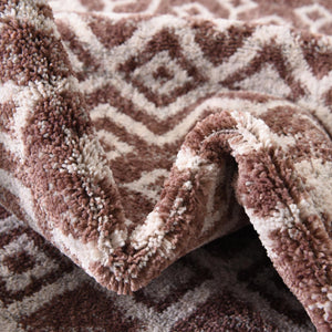Dusty Rose 10' x 13' Eco Trellis Rectangle Area Rug 100% Recycled Space Dyed Polyester With Cotton Backing Geometric Pattern Eco-Friendly Carpet for Sale at Rug Engine