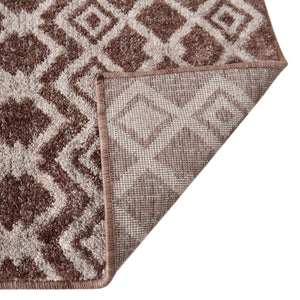 Dusty Rose 5' 3 x 8' Eco Trellis Rectangle Area Rug 100% Recycled Space Dyed Polyester With Cotton Backing Geometric Pattern Eco-Friendly Carpet for Sale at Rug Engine