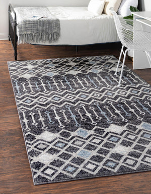 Charcoal Gray 1' 4 x 1' 4 Eco Trellis Sample Area Rug 100% Recycled Space Dyed Polyester With Cotton Backing Geometric Pattern Eco-Friendly Carpet for Sale at Rug Engine