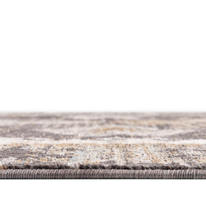 Charcoal Gray 7' x 7' Eco Southwestern Round Area Rug 100% Recycled Space Dyed Polyester With Cotton Backing Carpet for Natural Home Decor for Sale at Rug Engine
