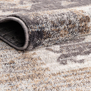 Charcoal Gray 3' 3 x 3' 3 Eco Southwestern Round Area Rug 100% Recycled Space Dyed Polyester With Cotton Backing Carpet for Natural Home Decor for Sale at Rug Engine
