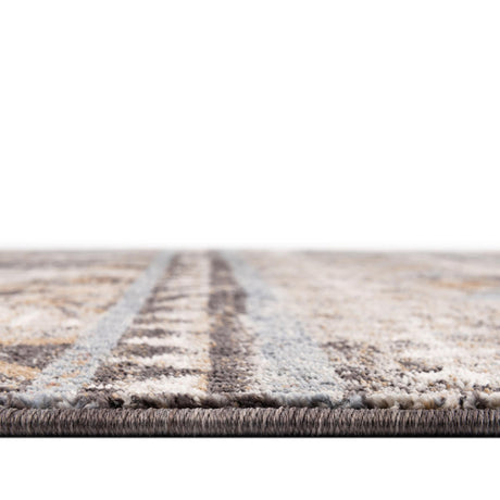 Khaki Gray 2' 7 x 12' Eco Southwestern Runner Area Rug 100% Recycled Space Dyed Polyester With Cotton Backing Carpet for Natural Home Decor for Sale at Rug Engine
