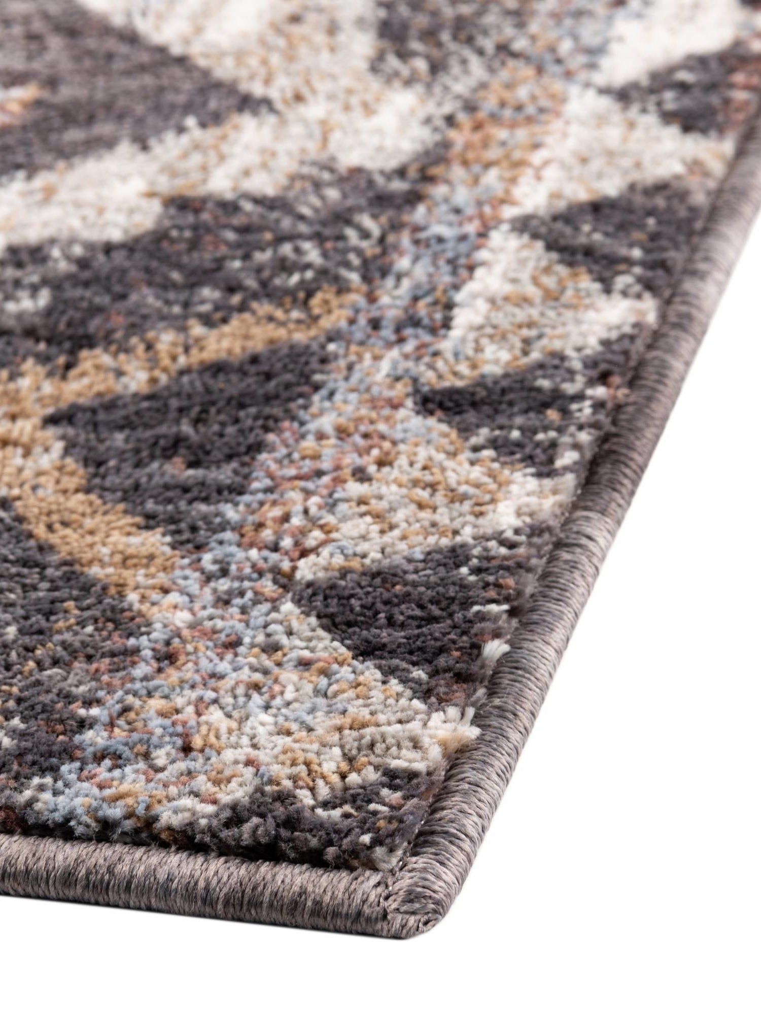 Khaki Gray 2' x 8' Eco Southwestern Runner Area Rug 100% Recycled Space Dyed Polyester With Cotton Backing Carpet for Natural Home Decor for Sale at Rug Engine