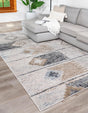 Ivory 4' x 6' Eco Southwestern Rectangle Area Rug 100% Recycled Space Dyed Polyester With Cotton Backing Carpet for Natural Home Decor for Sale at Rug Engine