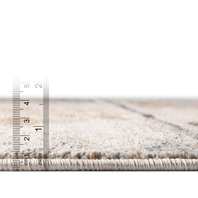 Ivory 10' x 13' Eco Southwestern Rectangle Area Rug 100% Recycled Space Dyed Polyester With Cotton Backing Carpet for Natural Home Decor for Sale at Rug Engine